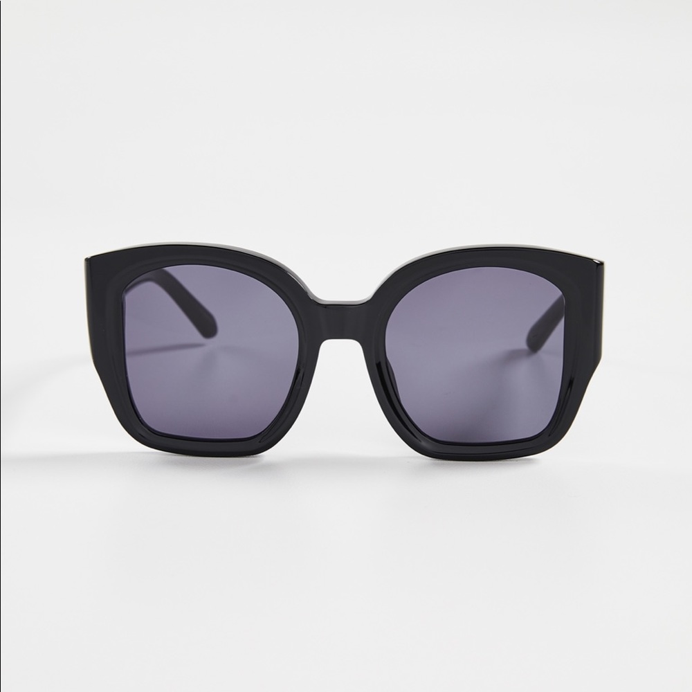 Karen Walker Black Frame Sunglasses with Gray Lenses